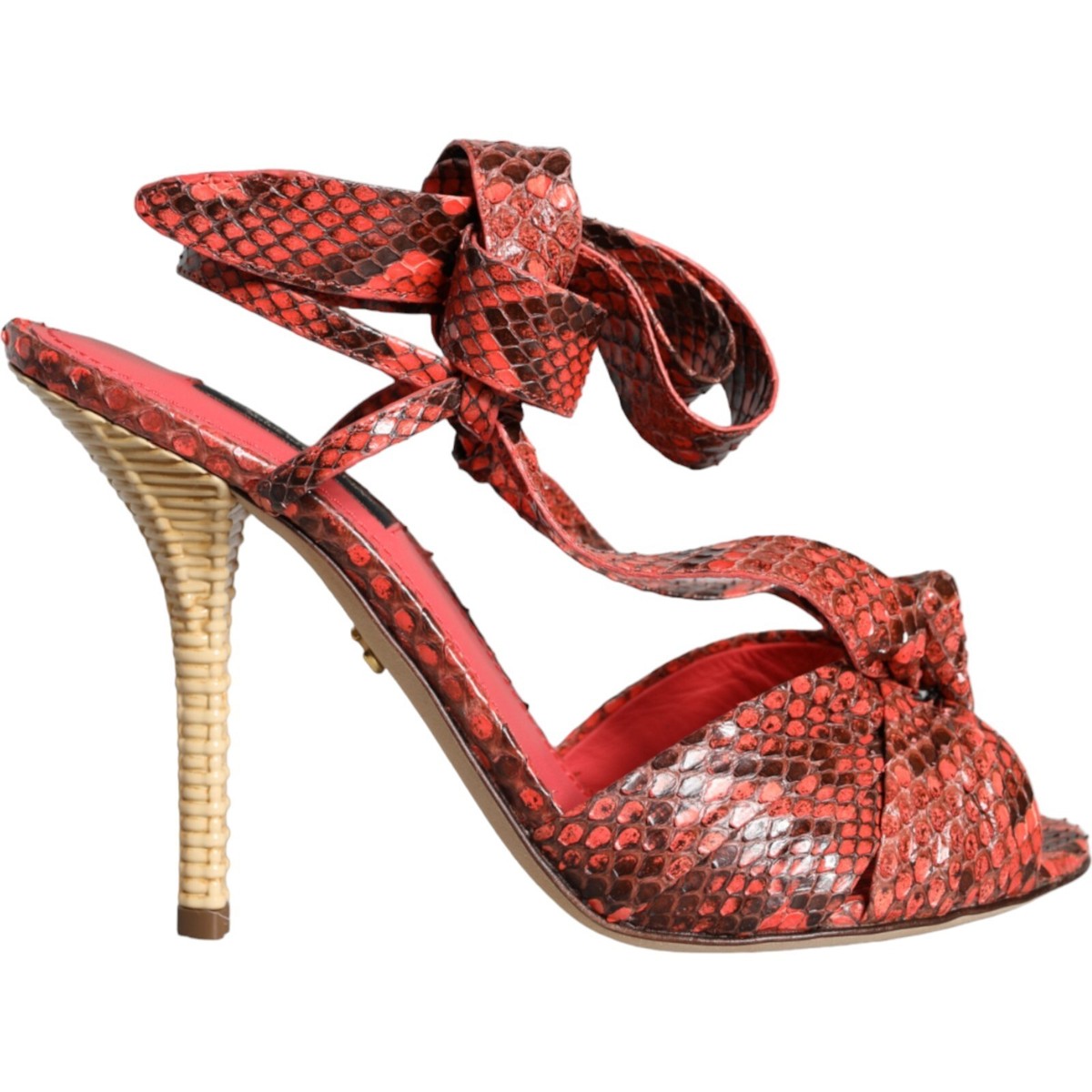 Dolce & Gabbana★RED COTTON ESPADRILLAS Dolce&Gabbana Floral Knot Flat Slide Espadrilles | Neiman Marcus