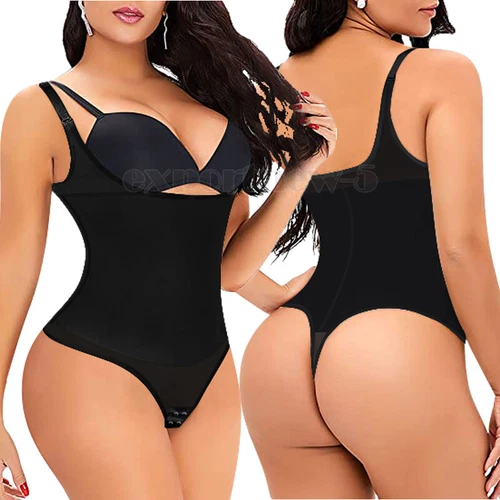 Fajas Colombianas Reductoras Levanta Cola Post-Surgery Slimmer Thong Body Shaper - Picture 20 of 27