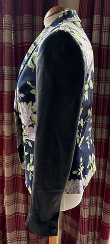 RAG & BONE Bailey Floral Leather Blazer Jacket Roses Size 8 XS - Picture 2 of 15