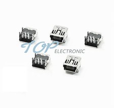 10Pcs NEW Mini USB Type B 5-Pin Female Socket Right Angle DIP Jack Connector