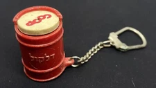 delek oil gas comp  israel coin holder old plastic era coop vintage red Keychain