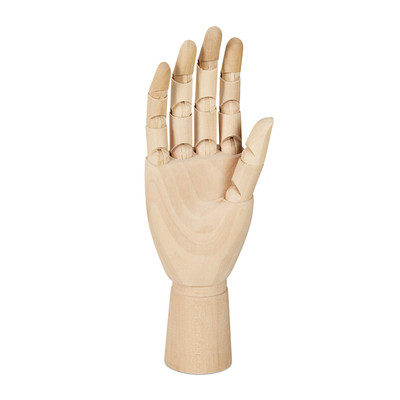 Holzhand Holzmodellhand Zeichenhand Gliederfigur Gliederhand beweglich 230 g