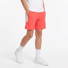 DSG Boys All Sport Shorts Cabana Coral White L 14-16