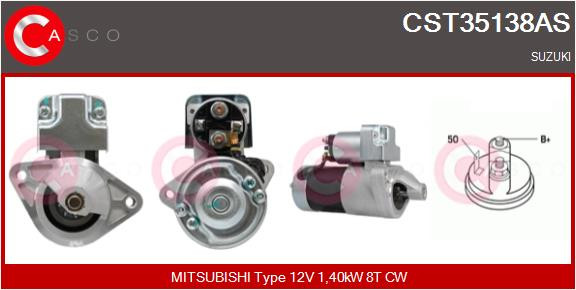 Casco Starter 1.40 KW FüR Suzuki Grand Vitara I 2.0 4X4 2.5 V6 24V 2.7-image