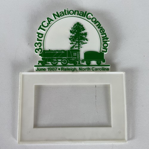 Etiqueta de nombre de la Convención Nacional TCA 33 de junio de 1987 Raleigh NC Train Collectors - Imagen 2 de 5