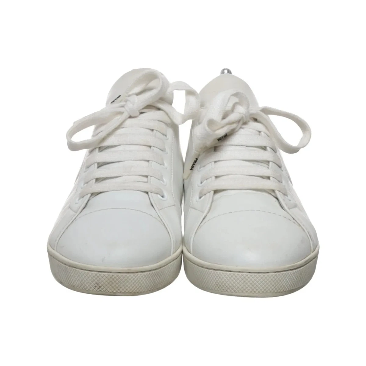 Prada, Sneaker, Größe: 38 1/2, Leder, Weiß, Damen #VJT