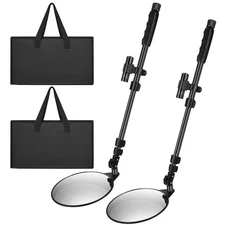 Barydat 4 Pack Under Vehicle Inspection Mirror with Telescoping Handle 8 Inch 