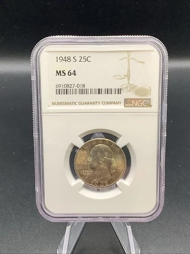 1948-S 25c Washington Quarter NGC MS64