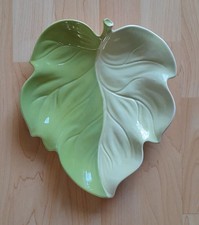 Carlton Ware Large Two Tone Light & Dark Green Leaf Serving Dish Plate