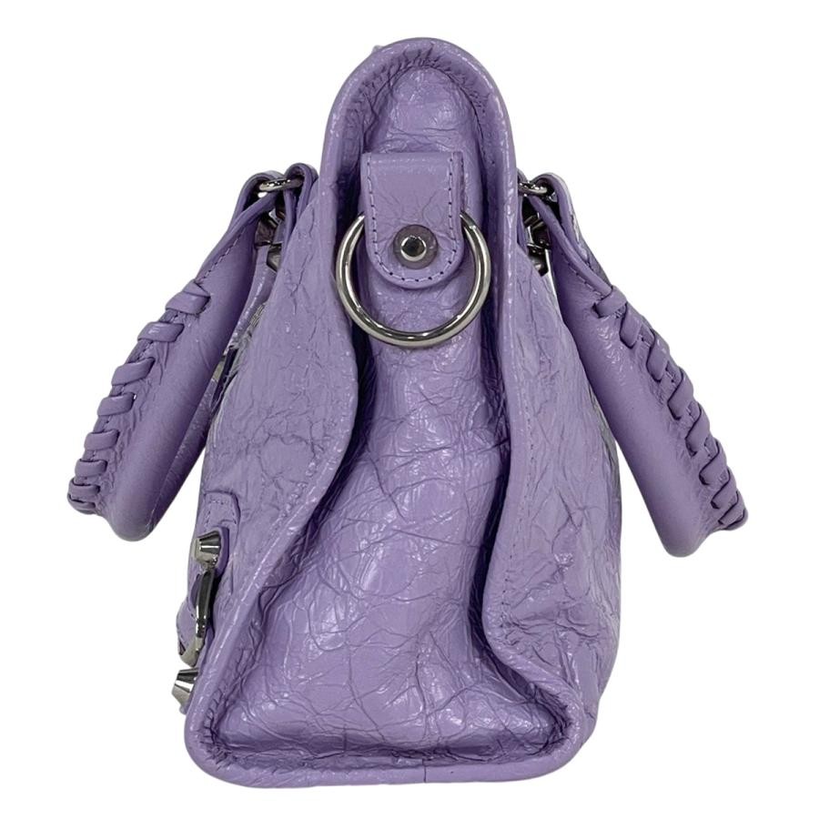 BALENCIAGA Le City Handbag 2-Way Shoulder Bag Leather Purple 797789 #BS397 thumbnail 2