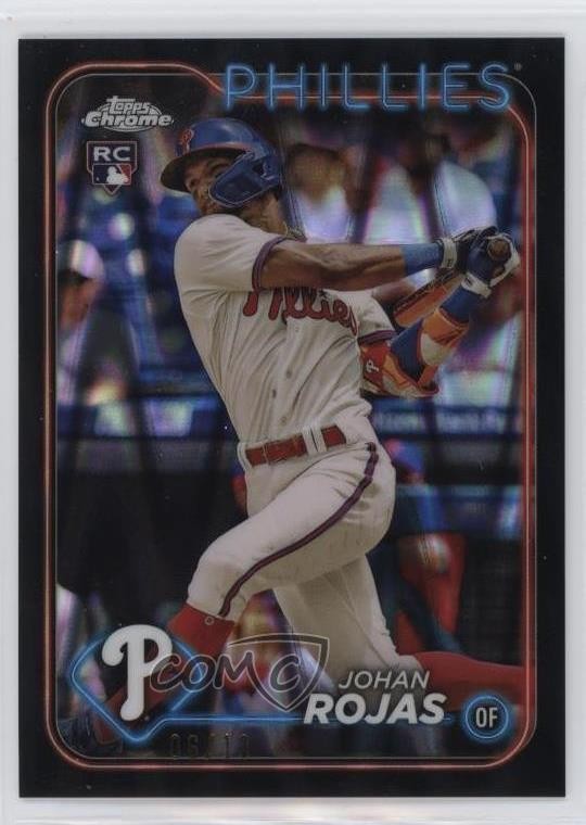 2024 Topps Chrome Black RayWave Refractor 6/10 Johan Rojas #273 Rookie RC 0s2h