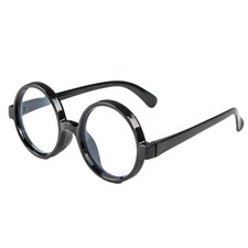Round Wizard Glasses, Black Circle Nerd Costume Eyeglasses for Kids and Adult...