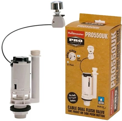 Fluidmaster PRO550UK Kabel Drucktaste DUAL Spülventil 1 1/2'' & 2'' oben, seitlich
