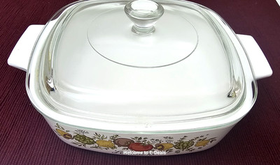 VINTAGE Corning Ware A-1-B Spice of Life 1 Q Casserole Lid MINT La Marjolaine GA