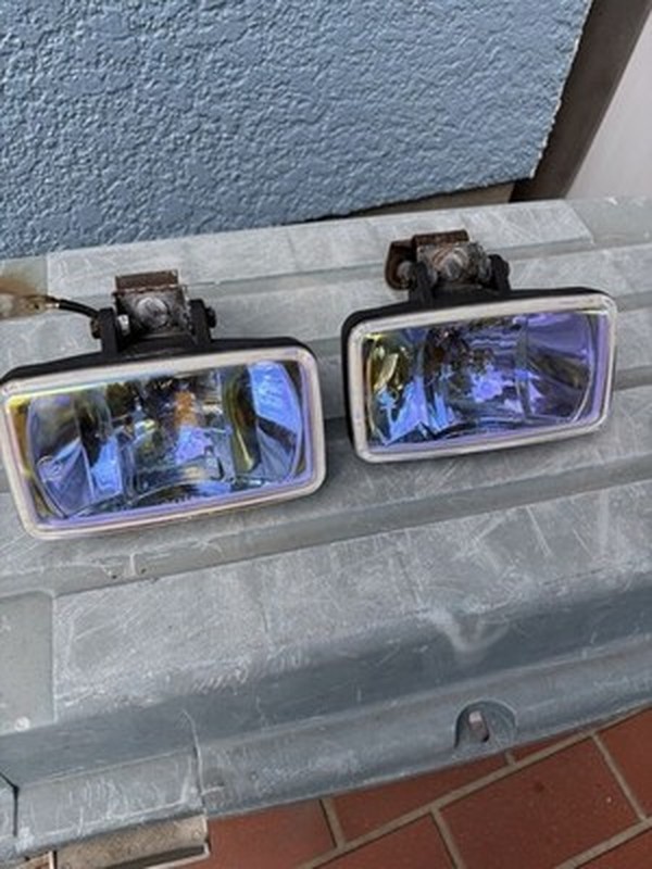 IPF 8681 Rectangular Fog Light Pair Blue Lens Yellow Bulb JDM Japan | eBay