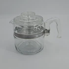 Vintage Pyrex Flameware Glass Stovetop Coffee Pot Percolator 2-4 Cup #7754