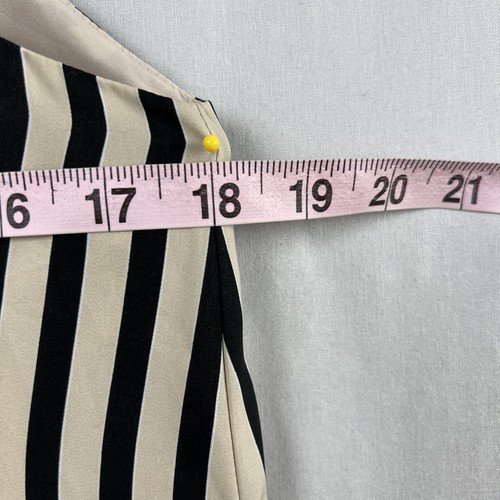 Vestido sin Mangas Banana Republic Para Mujer Pequeño Mediano Maxi Rayas Sin Mangas Cambio Cuello en V - Imagen 8 de 12