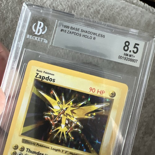 Zapdos (Shadowless) graded BGS 8.5 for sale on eBay