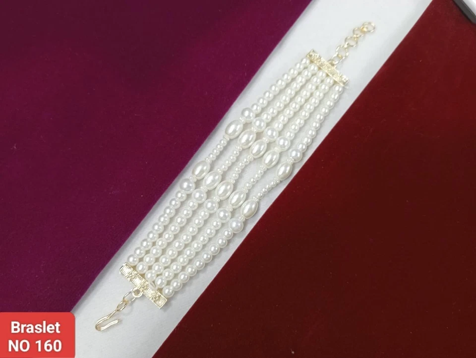 White Genuine Fresh Water pearl hand Bracelet for Women new designe accessories. - Image 2 of 2