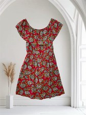 Kori America Floral Off The Shoulder Mini Dress Women’s Medium Tropical Resort