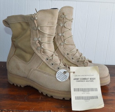 Wellco Temperate Weather Insulated Army Combat Boots Size 8.5W -NWOB