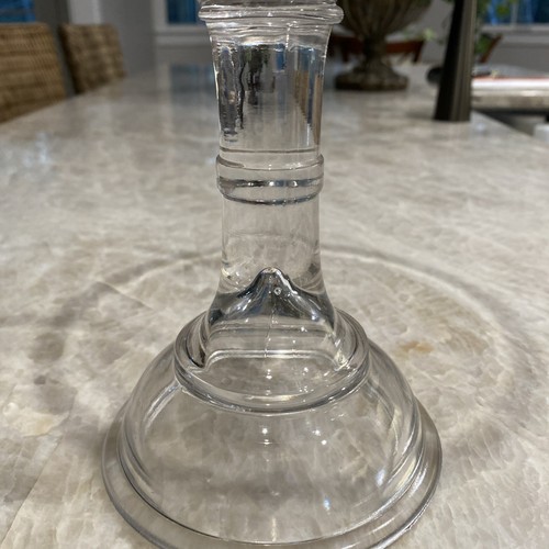 EAPG 8” Round Clear Glass Pedestal Cake Bakers Stand - Picture 5 of 20