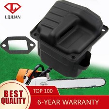 Dual Port Exhaust Muffler With Gasket Kit For Stihl 044 046 MS440 MS460 MS461 