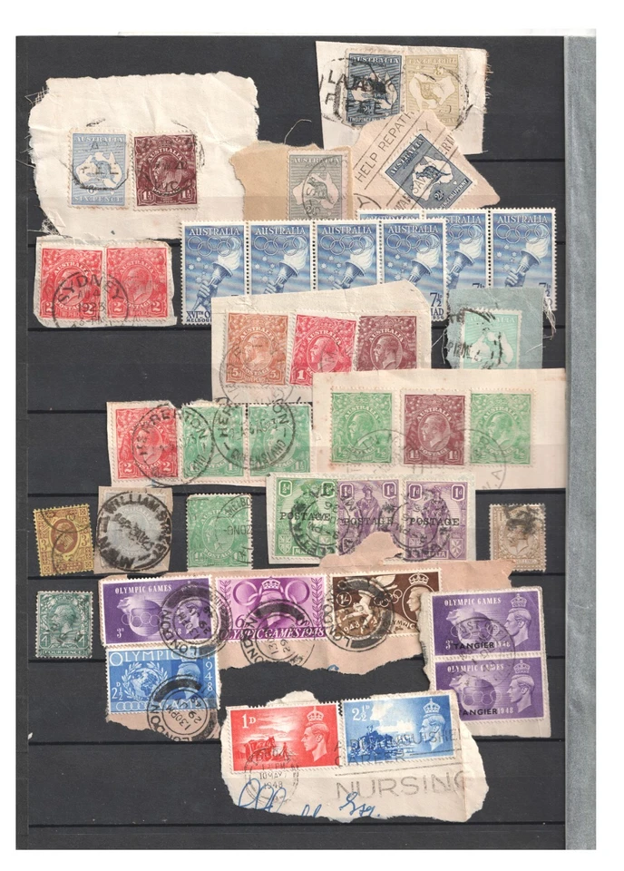 Tarjeta de stock que contiene Commonwealth principalmente BSAC Rhodesia, Australia en reverso Foto 2 de 2