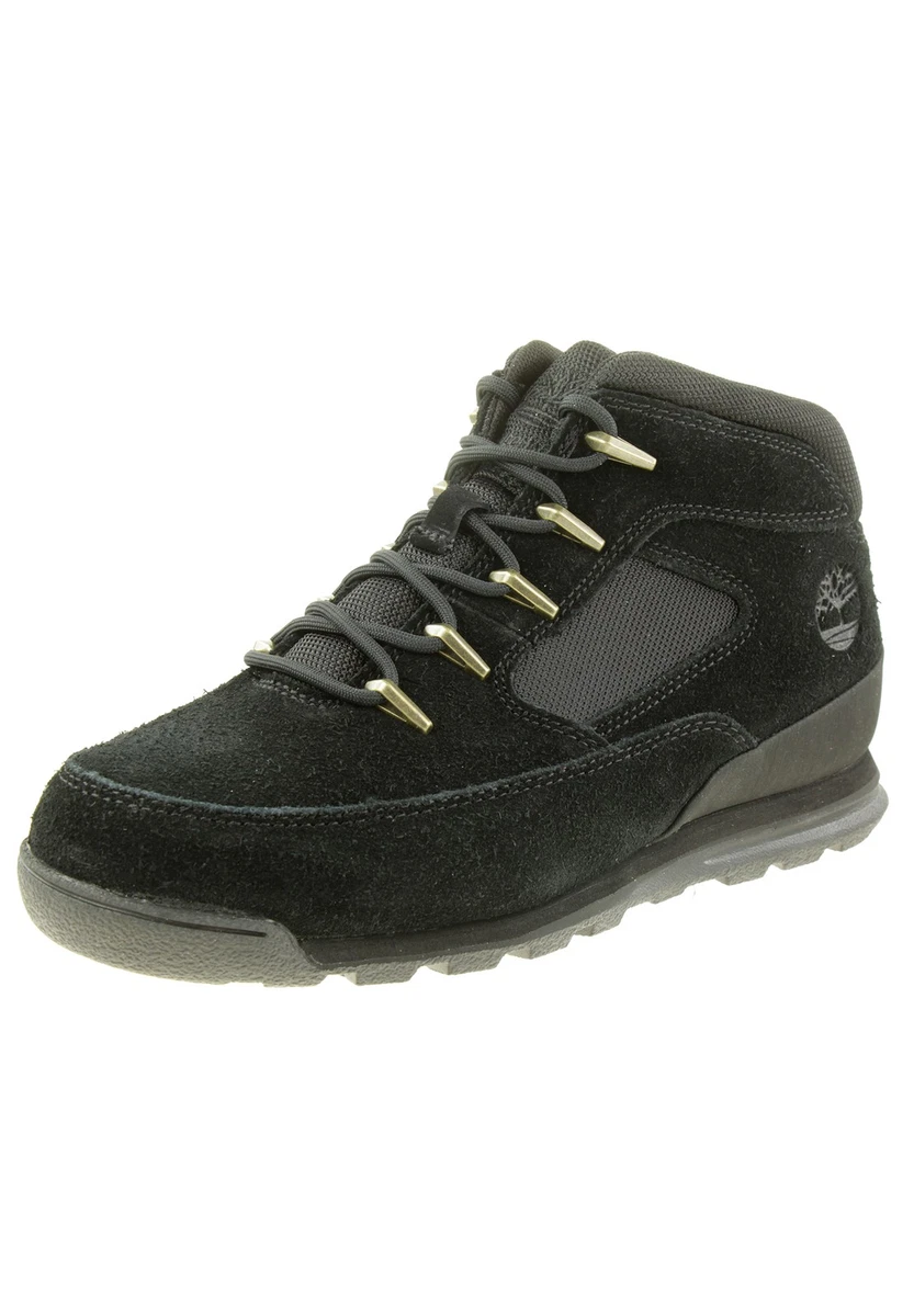 Timberland Euro Rock Mid Hiker Botas Hombre Negra Gamuza TB0A2H68