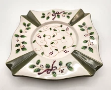 Yankee Candle Small Jar Underplate Plate Holiday Sprig Berries Green Replacement