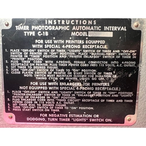 Vintage Type C-11B Photographic Automatic Interval Timer - Picture 7 of 10