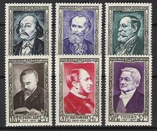 FRANCE - 1952 YT 930 à 935 CÉLÉBRITÉS - TIMBRES NEUFS ** MNH