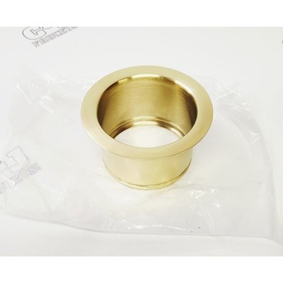 Brasstech 112A/04 Deep Kitchen Sink Garbage Disposal Flange - Satin Brass (PVD)