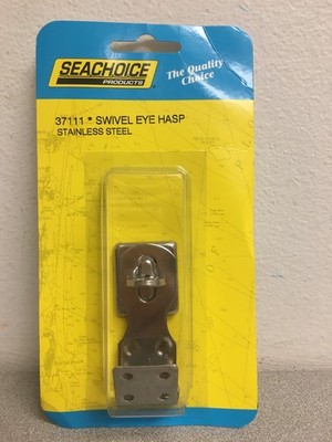 Seachoice Polished Stainless Steel 1 in. L X 4 in. W Swivel Eye Hasp 1 pk