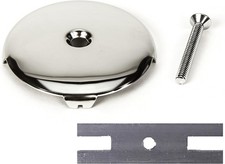 PF WaterWorks Universal Bathtub/Bath Tub Drain Single/One 1 Hole Overflow Face