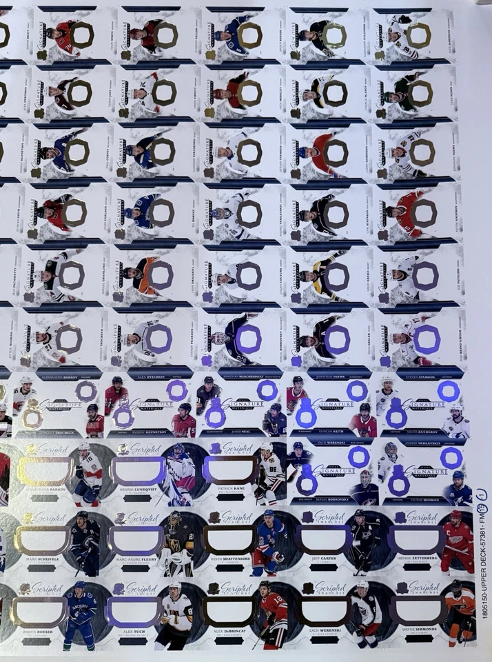 2017 UD The CUP Uncut Sheet Signature Materials *DUAL OVECHKIN MCDAVID CROSBY - Image 4 of 4