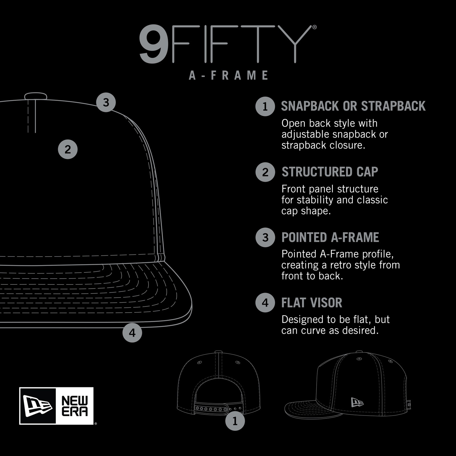 Men's New Era Black Oakland Athletics  Street Team A-Frame Trucker 9FIFTY