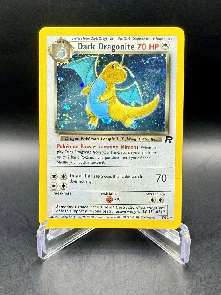 Dark Dragonite 5/82 Team Rocket (2000) Holo Rare Vintage WOTC Pokemon TCG - Image 2 of 4