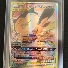 The Pokemon Company Eevee & Snorlax GX TAG TEAM Promo Holo SM169 270HP on eBay