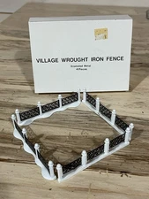 Dept 56 Village Wrought Iron Fence Set of 4 Piece #59994 In Box