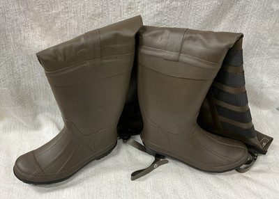White River Fly Shop Waterproof Rubber Hip Wader Boots Size 8M