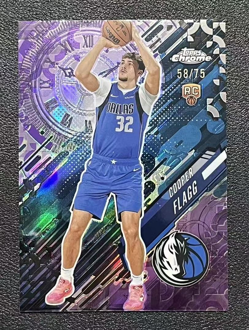 2025-26 Topps Chrome Cooper Flagg RC Rookie Go Time Purple /75