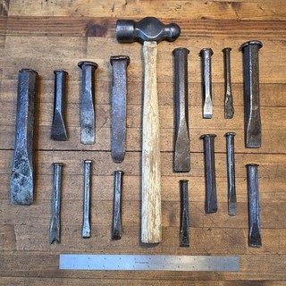 Blacksmith Tools FORGE ANVIL CHISELS Shaping Forging Tools Hammers Punch Lot ☆US