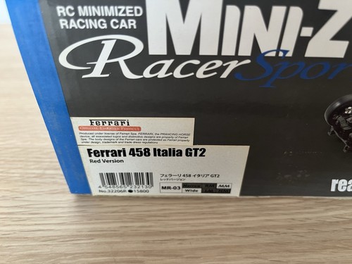 Very Rare Kyosho MINI-Z Racer Ferrari 458 Italia GT2 Body& sports ready Set F/S - Picture 7 of 22