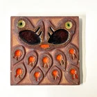 Vintage Søholm Denmark Noomi Backhausen 3574-6 Twin Birds Stoneware Wall Plaque