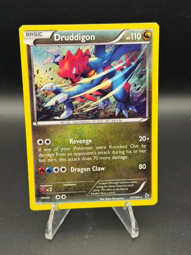 Druddigon 70/106 Holo Rare Flashfire Pokemon Holo Near Mint