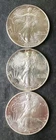 1993, 1994, and 1995 $1 American Silver Eagle Dollars