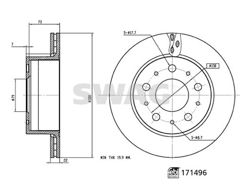 2x BRAKE DISC 33 10 0926 FOR FIAT DUCATO/Van/Platform/Chassis/Bus CITROËN - Picture 4 of 8
