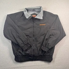 Whataburger Jacket Mens M Black Zip Up Fleece Lined Windbreaker Employee