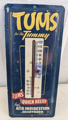 Antique Tums Tin Thermometer